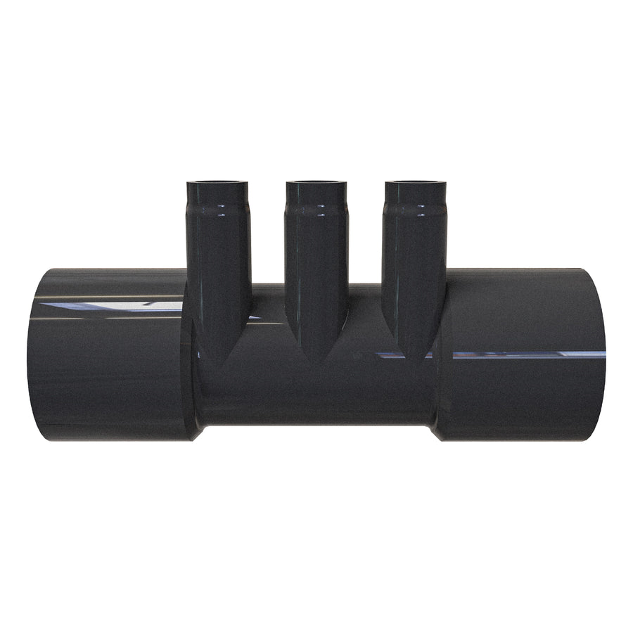 Cople de 1" con 3 salidas – vista 2