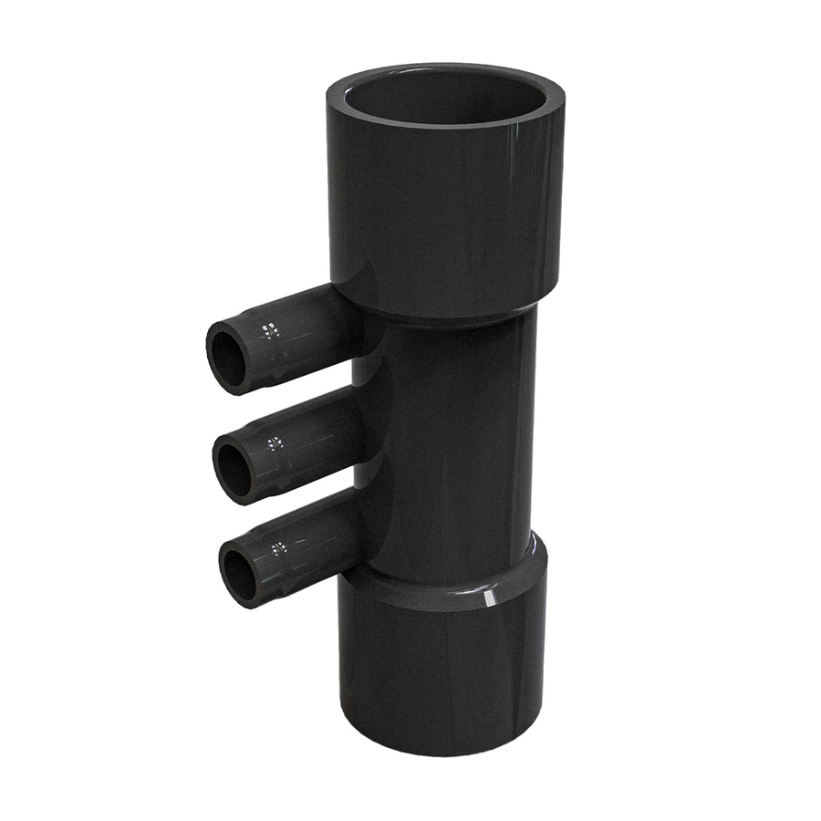 Cople de 1" con 3 salidas – vista 3