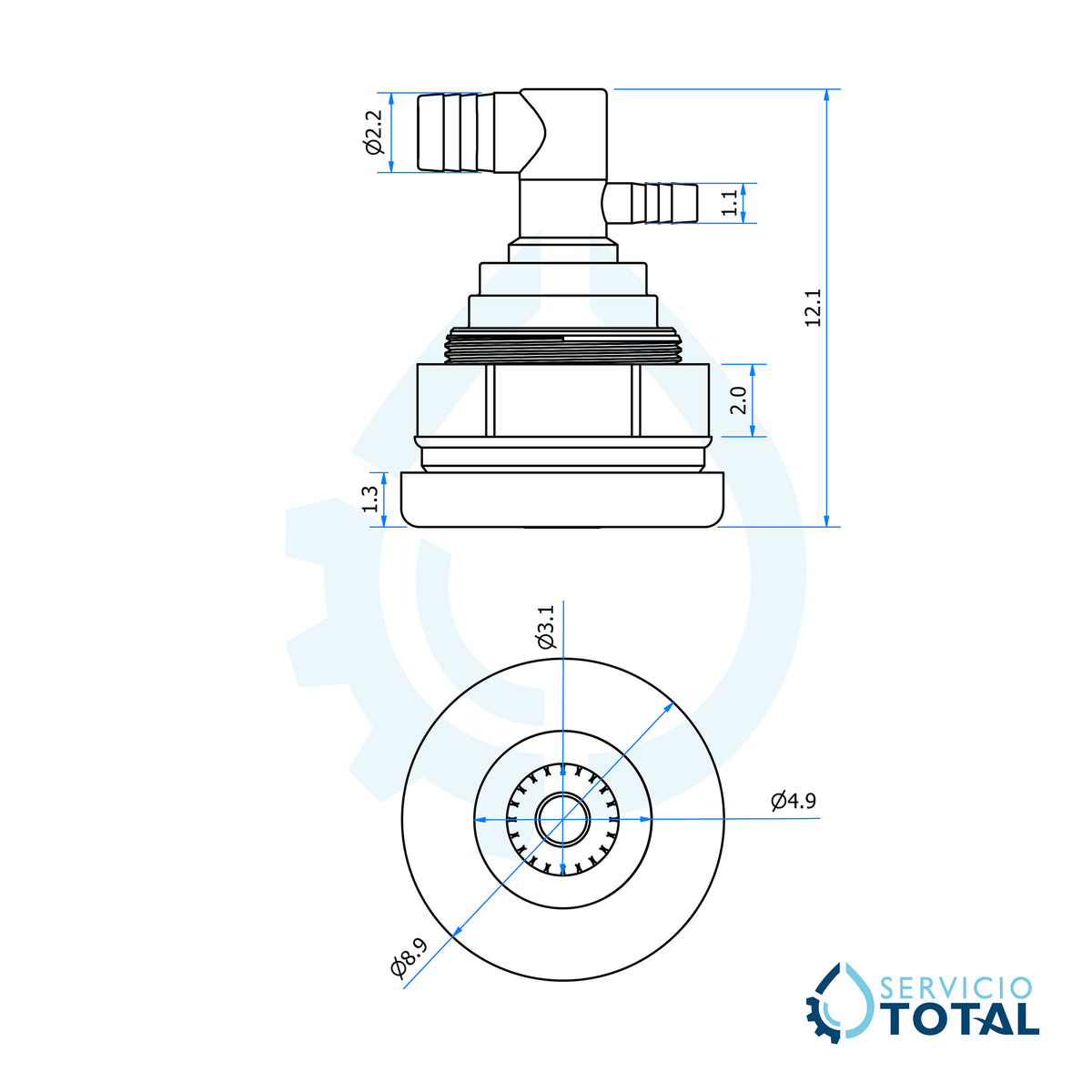 Jet Direccional de 3" – vista 4
