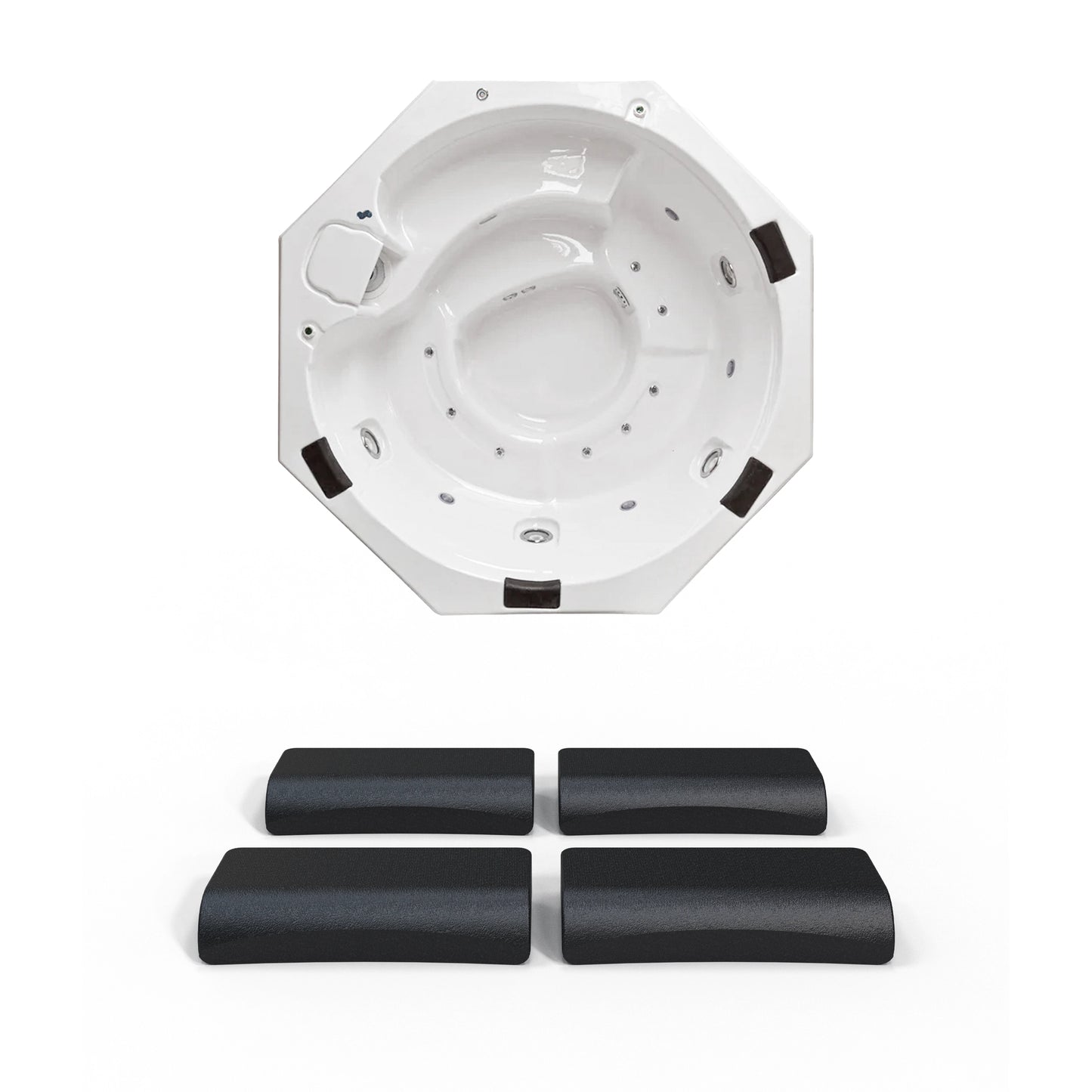 Juego de Cabeceras para Jacuzzi Octagon Topacio Turquesa (4 Piezas)