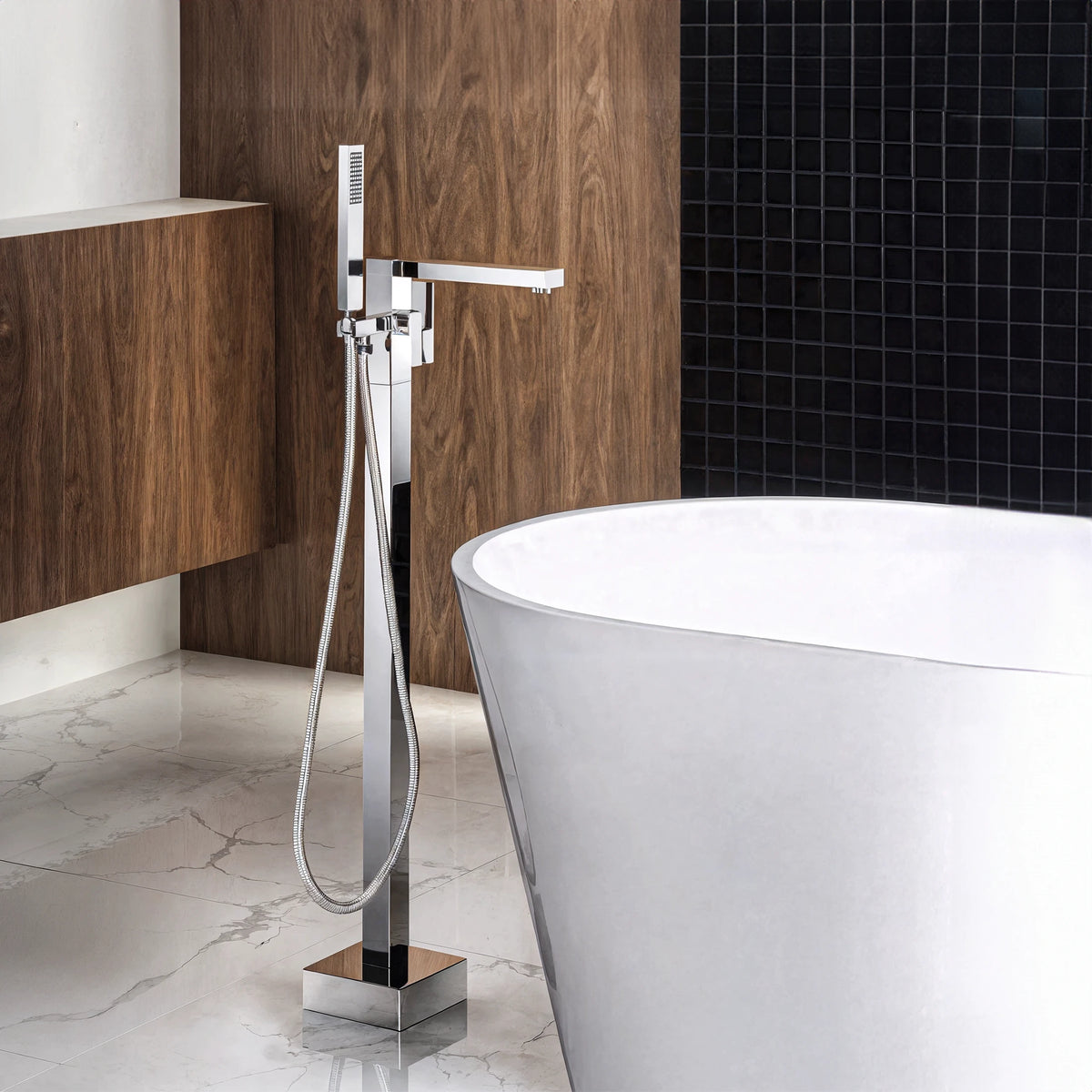 Llave de pedestal T-001 Aquaspa con ducha de mano – vista 5