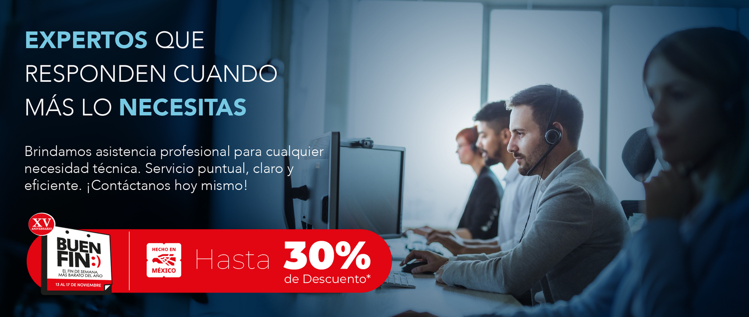 Contacto con Servicio al Cliente: teléfono, WhatsApp y formulario de Servicio Total.